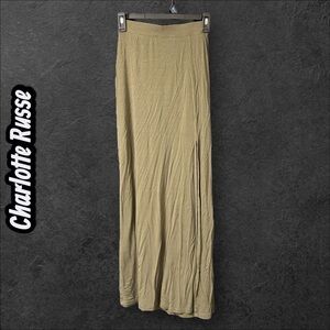 Charlotte Russe Olive Green Maxi Skirt – Size XS